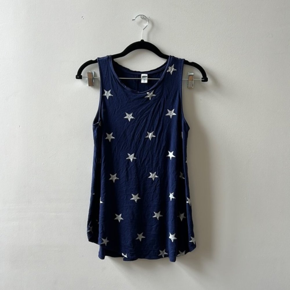 Navy Blue Tank Top with Silver Star